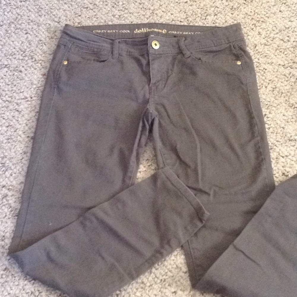 Dollhouse ladies jeans gray Sz 11 Jr
